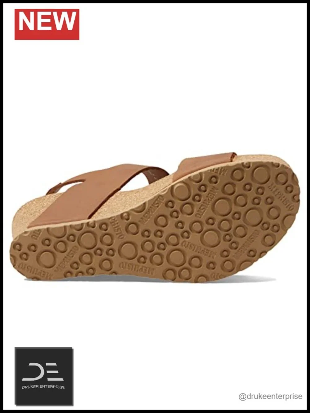 Wedge Sandals Women's Leather Cork Footbed Slingback Hook and Loop